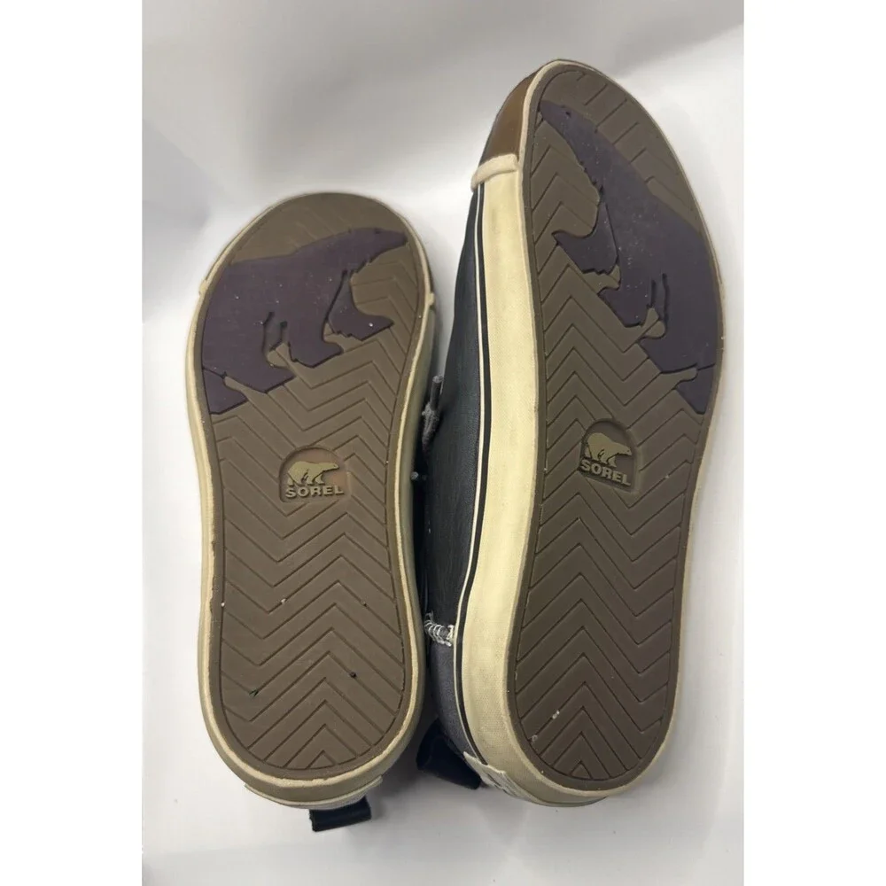 Sorel Sentry low-top sneakers dark gray leather upper Rubber Toe Size 7 Eur 36.5